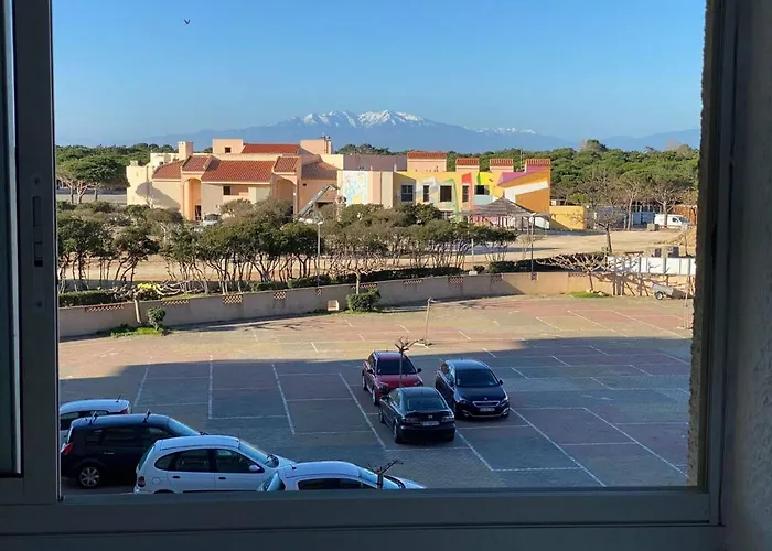 T3 Pour 6 Pers, Vue Et Montagne, Terrasse, Parking, Proche Plage, - Fr-1-81-550 Le Barcarès